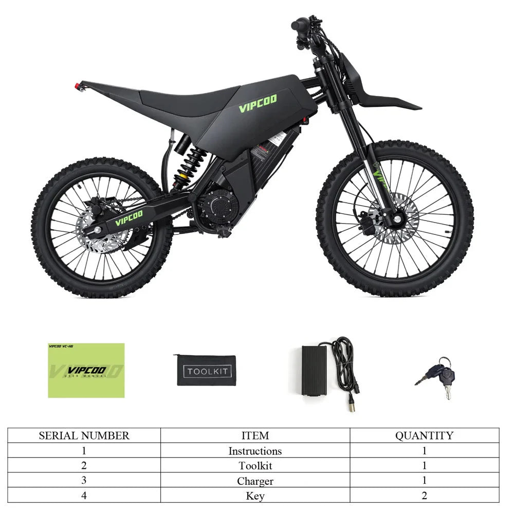 VIPCOO H6 ELECTRIC DIRT BIKE