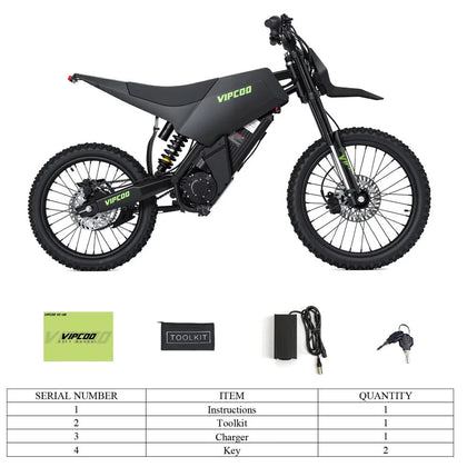 VIPCOO H6 ELECTRIC DIRT BIKE