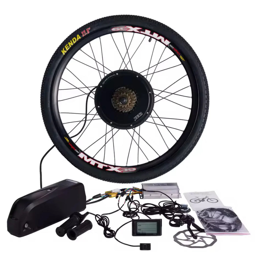 UK STOCK 48V 1500W MTX39 REAL WHEEL EBIKE CONVERSION KIT BATTERY