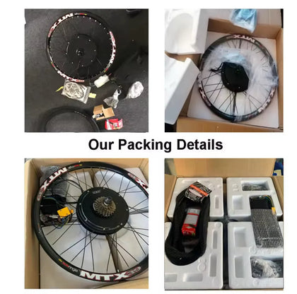 UK STOCK 48V 1500W MTX39 REAL WHEEL EBIKE CONVERSION KIT BATTERY
